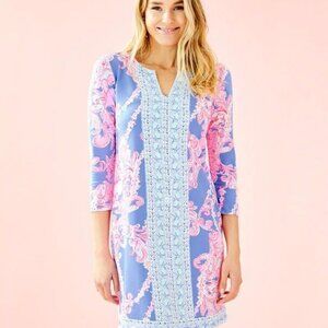 Lilly Pulitzer Nadine Dress UPF 50+ Blue Peri Go With Flow Chilly Lilly XS NEW